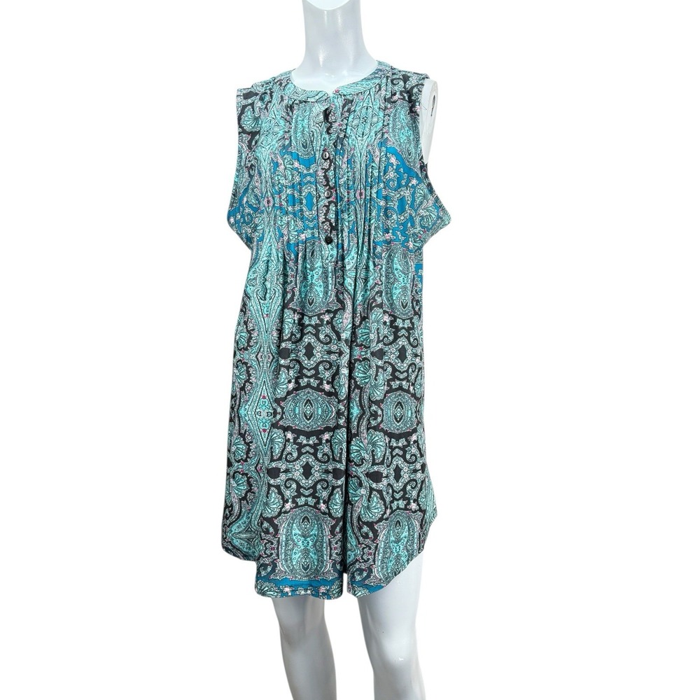 Women's Reborn XL Multicolor Sleeveless Paisley Print Dress Preowned